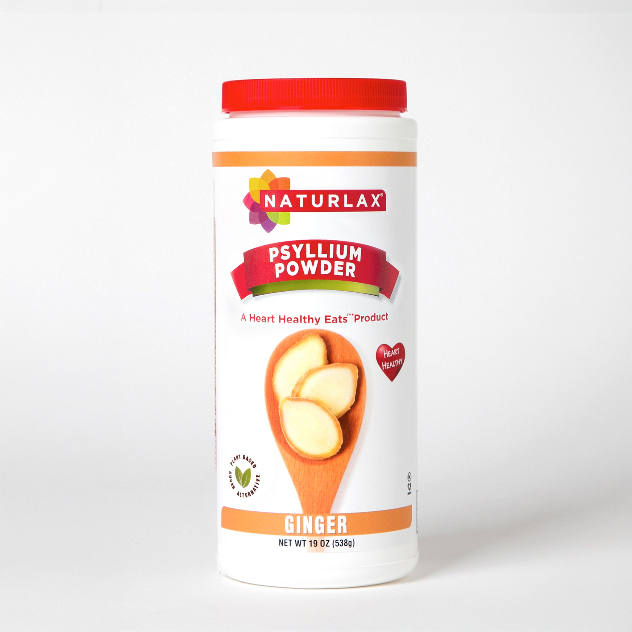 Ginger Flavored Psyllium Husk Fiber Powder, Sugar-Free