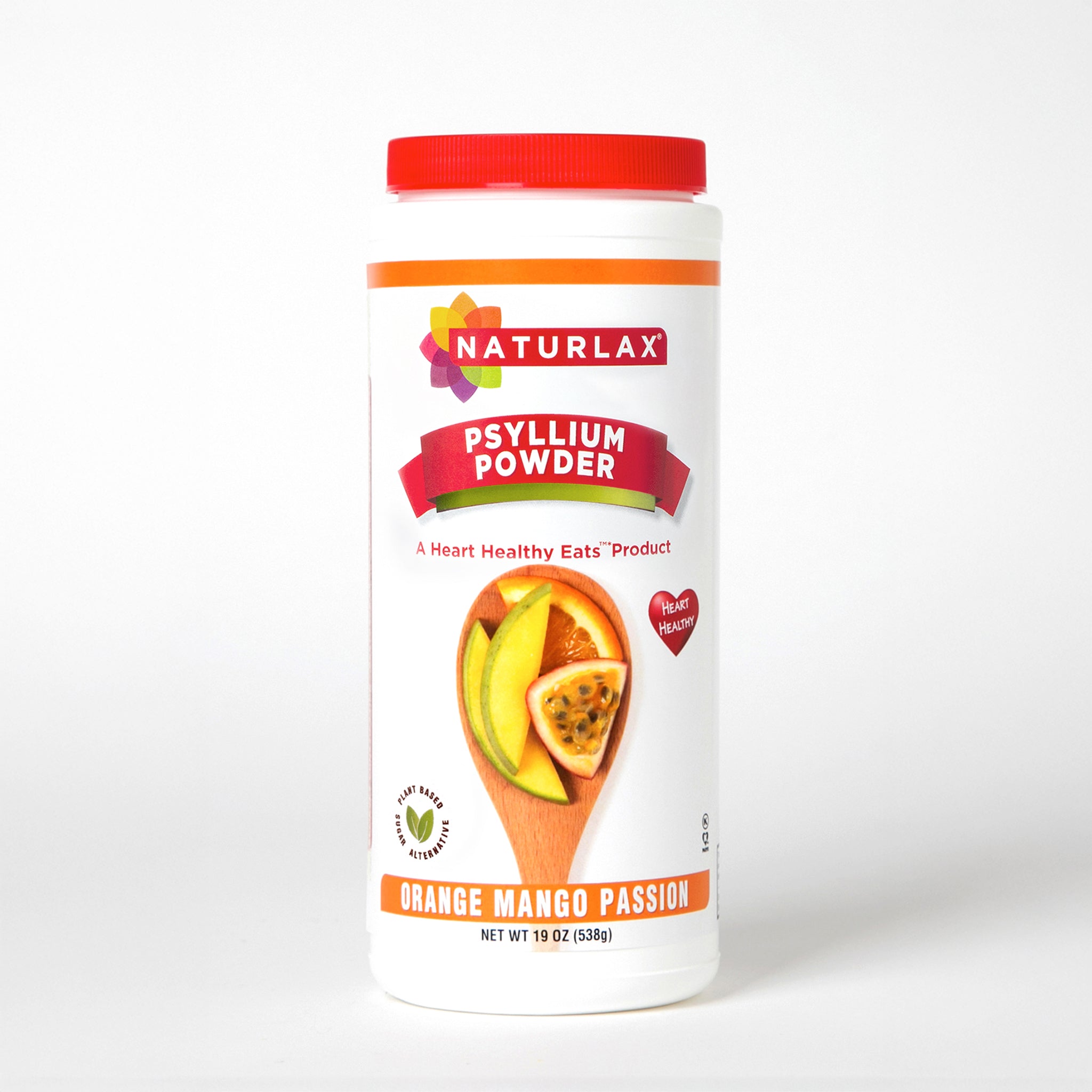 Orange Mango Passion Flavored Psyllium Husk Fiber Powder, Sugar-Free