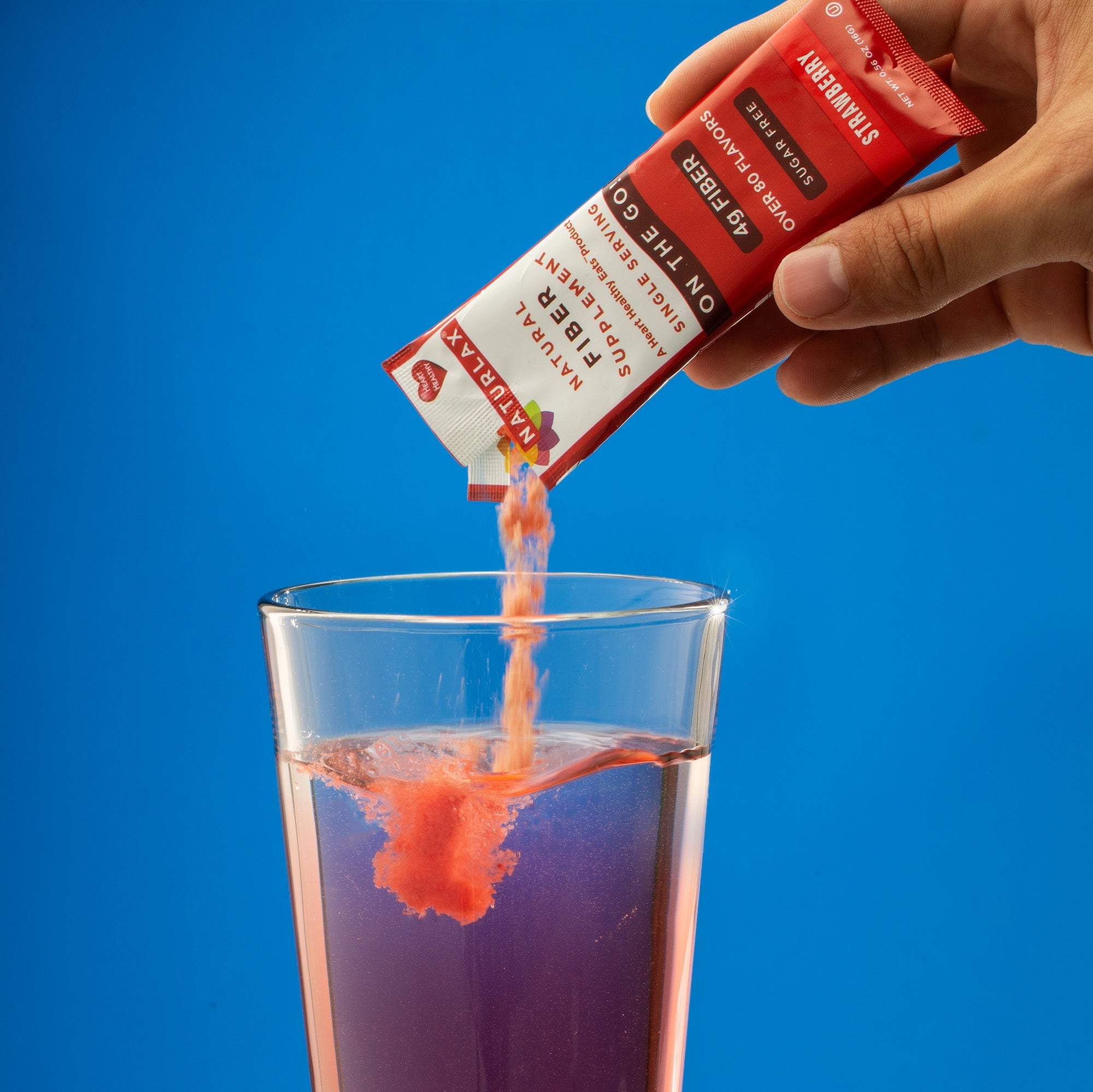 Strawberry Flavored Fiber Packets (24-Pack), Sugar-Free