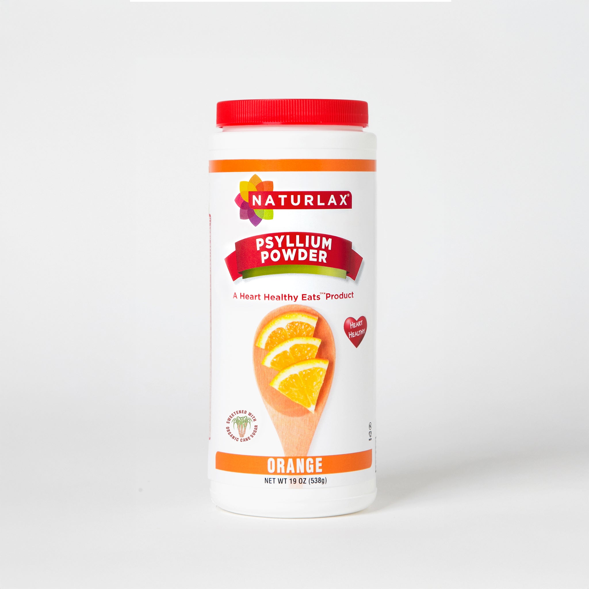 Orange Flavored Psyllium Husk Fiber Powder with Organic Sugar Cane