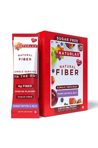 Peanut Butter & Jelly Flavored Fiber Packets (24-Pack), Sugar-Free