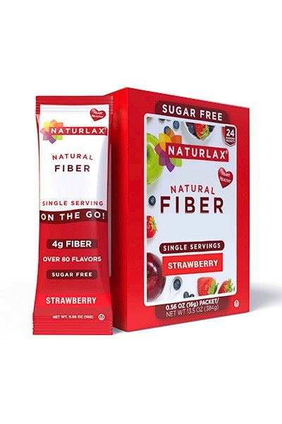 Strawberry Flavored Fiber Packets (24-Pack), Sugar-Free