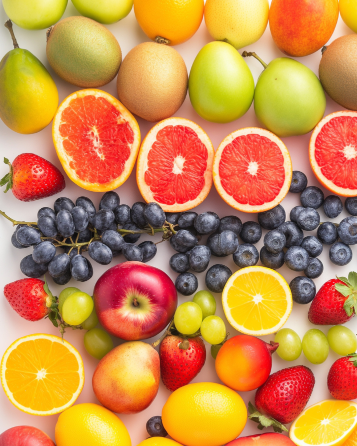 An assortment of spring fruits