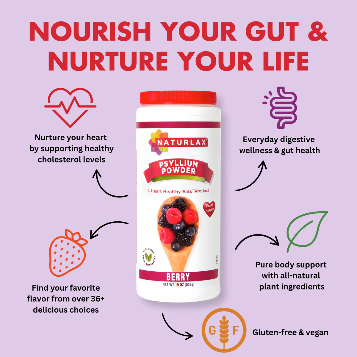 Plain No Flavor Psyllium Husk Fiber Powder – Naturlax