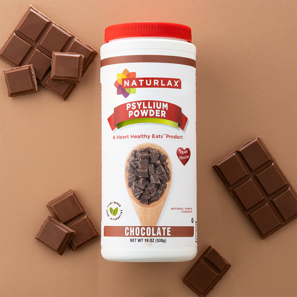 Chocolate Flavored Psyllium Husk Fiber Powder, Sugar-Free