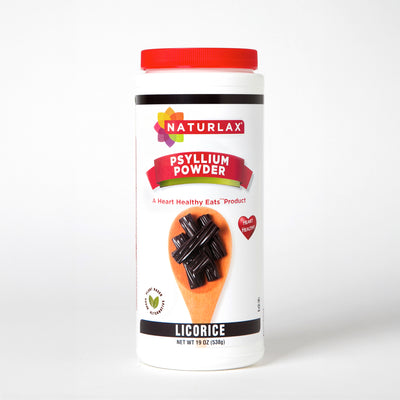 Licorice Flavored Psyllium Husk Fiber Powder, Sugar-Free
