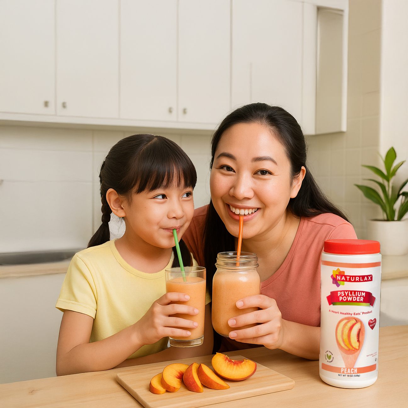 Peach Flavored Psyllium Husk Fiber Powder