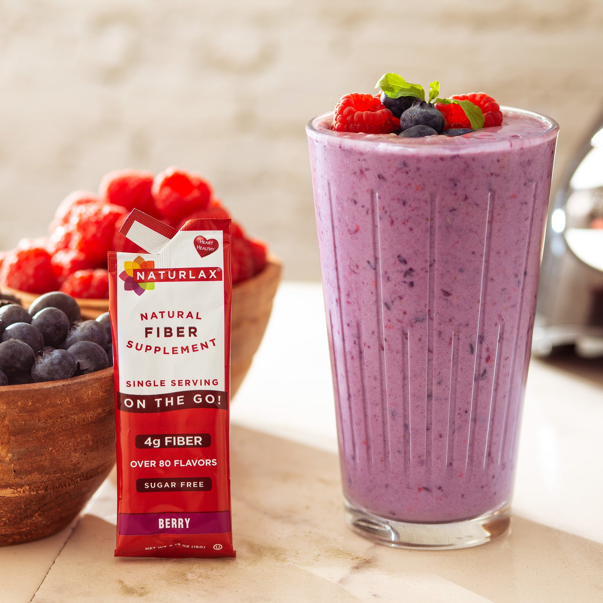 Berry Flavored Fiber Packets (24-Pack), Sugar-Free