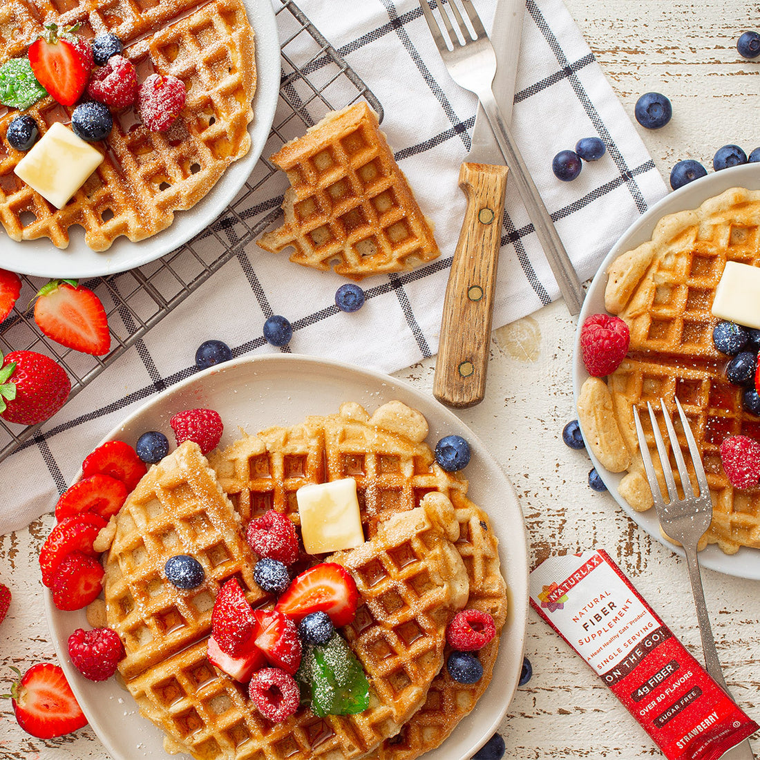 mix into waffle and pancake batter