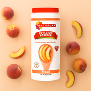 Peach Flavored Psyllium Husk Fiber Powder with Organic Sugar Cane