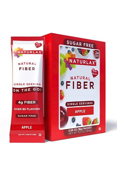 Apple Flavored Fiber Packets (24-Pack), Sugar-Free