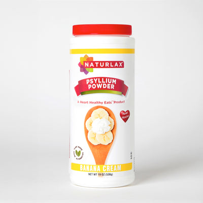 Banana Cream Flavored Psyllium Husk Fiber Powder, Sugar-Free