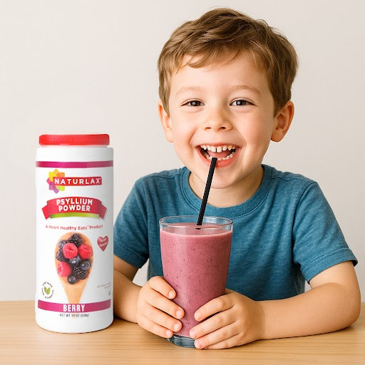 Black Raspberry Flavored Psyllium Husk Fiber Powder, Sugar-Free