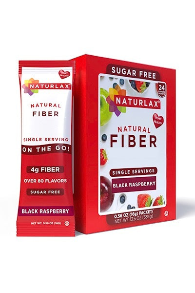 Black Raspberry Flavored Fiber Packets (24-Pack), Sugar-Free