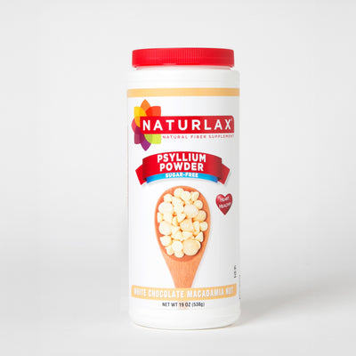 White Chocolate Macadamia Nut Flavored Psyllium Husk Fiber Powder, Sugar-Free